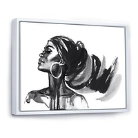 Monochrome Portrait of African American Woman IV  Wall Art