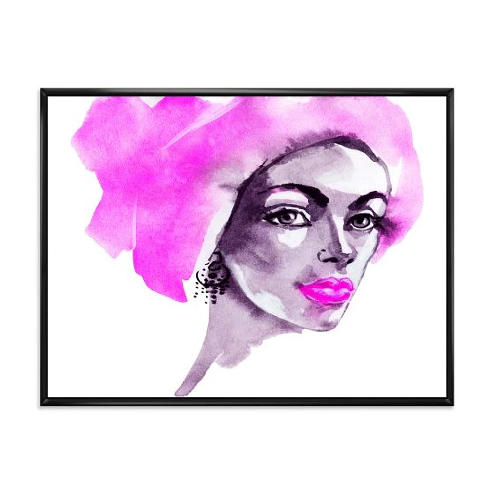 Afro American Woman Fashion Portrait  Wall Art