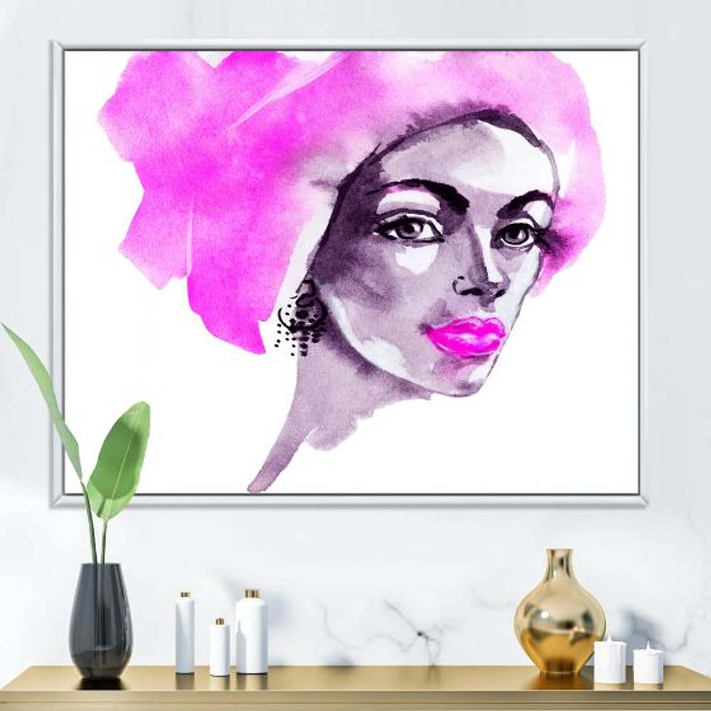 Afro American Woman Fashion Portrait  Wall Art