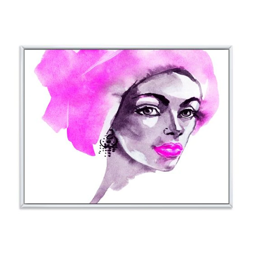 Toile « Afro American Woman Fashion Portrait