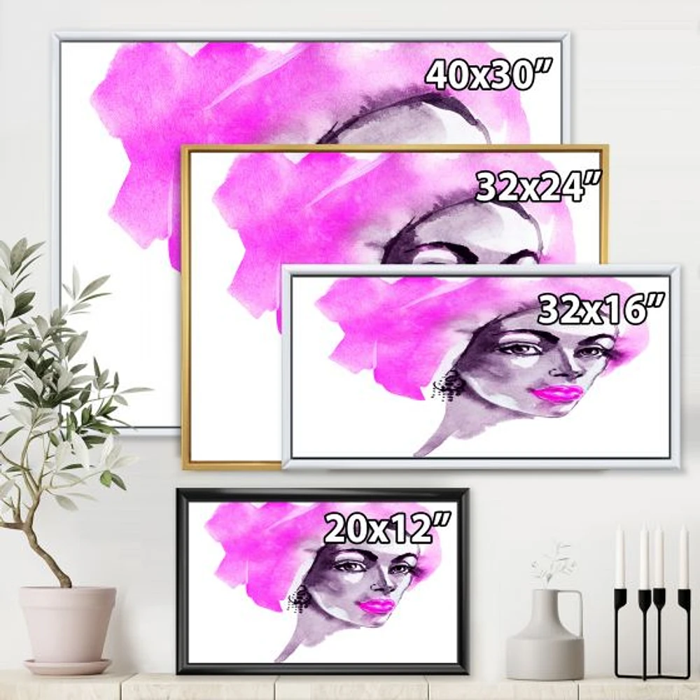 Afro American Woman Fashion Portrait  Wall Art