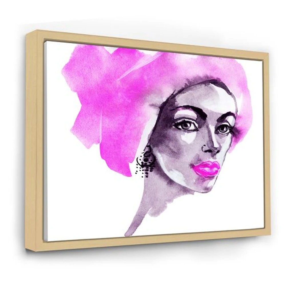 Afro American Woman Fashion Portrait  Wall Art