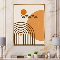 Abstract Rainbow Sun and Moon Earth Tones II  Wall Art