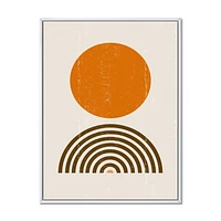 Minimal Orange Sun and Rainbow I Wall Art