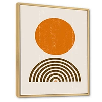 Toile « Minimal Orange Sun and Rainbow I »