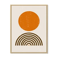 Minimal Orange Sun and Rainbow I Wall Art