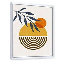 Botanical Minimalist Leaf with Abstract Shapes IV Wall Art