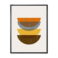 Abstract Geometric Moon Earth Tones  Wall Art