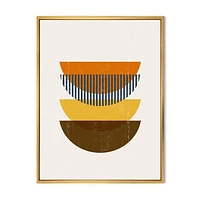 Abstract Geometric Moon Earth Tones  Wall Art