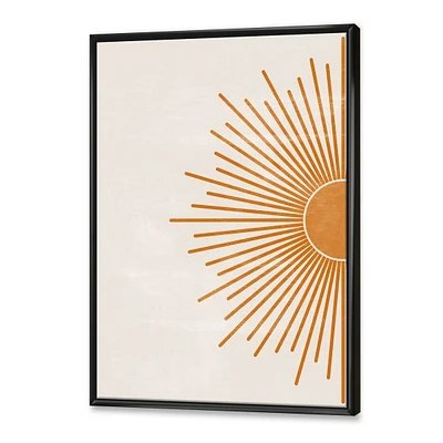 Orange Sun Print I  Canvas Wall Art