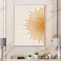 Toile imprimée « Orange Sun Print I »