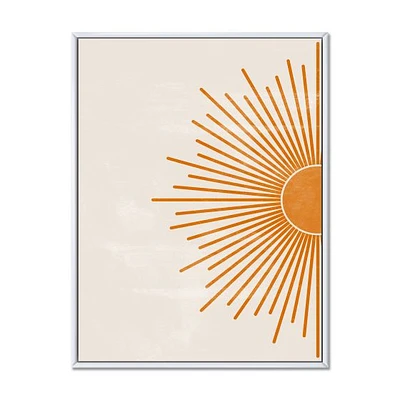 Orange Sun Print I  Canvas Wall Art