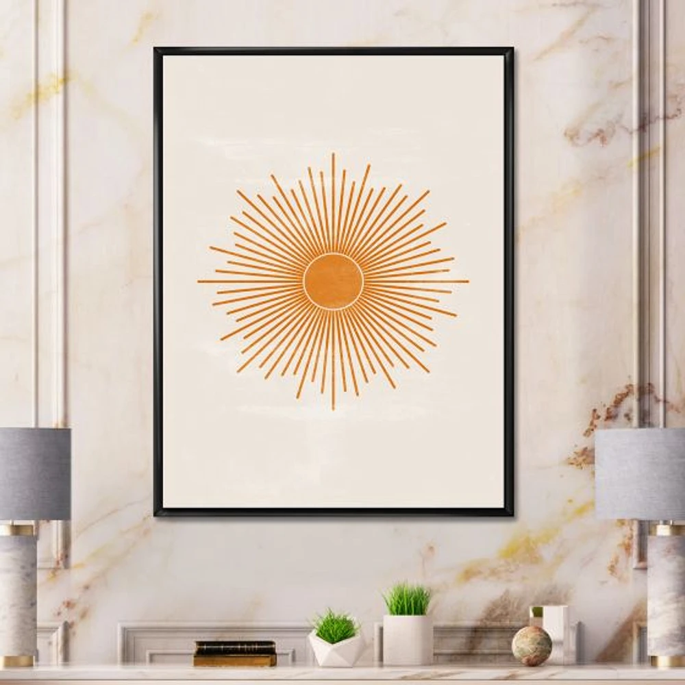 Orange Sun Print II  Wall Art