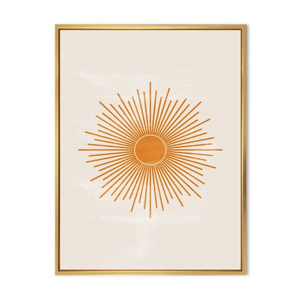 Orange Sun Print II  Wall Art