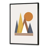 Toile « Mountain Abstract and Sun »