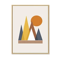 Mountain Abstract and Sun  Wall Art