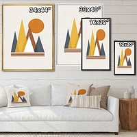 Mountain Abstract and Sun  Wall Art