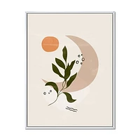 Toile « Abstract Geometrical Moon with Leaf I »