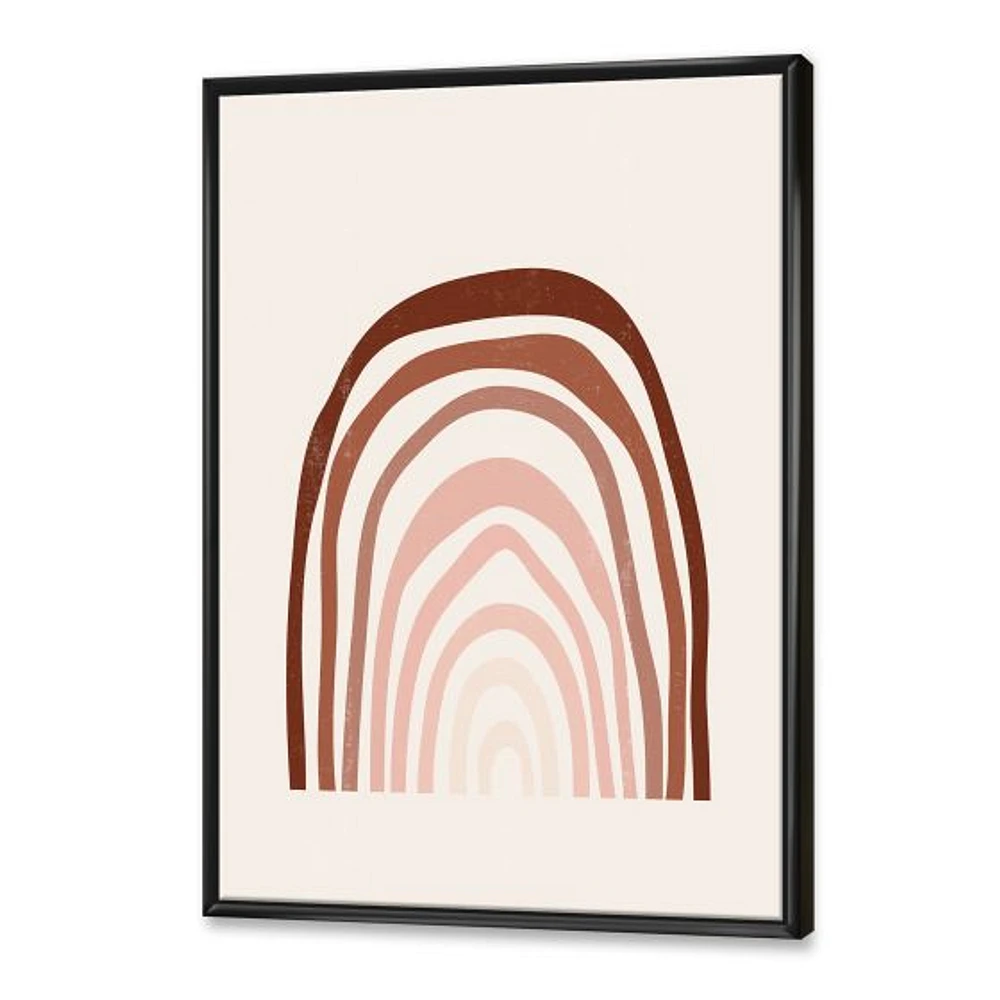 Terracotta Minimalist Boho Rainbow I  Wall Art