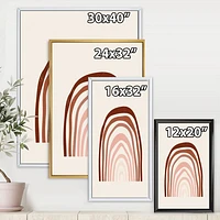 Terracotta Minimalist Boho Rainbow I  Wall Art