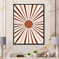 Geometric Radiant Sun  Canvas Wall Art