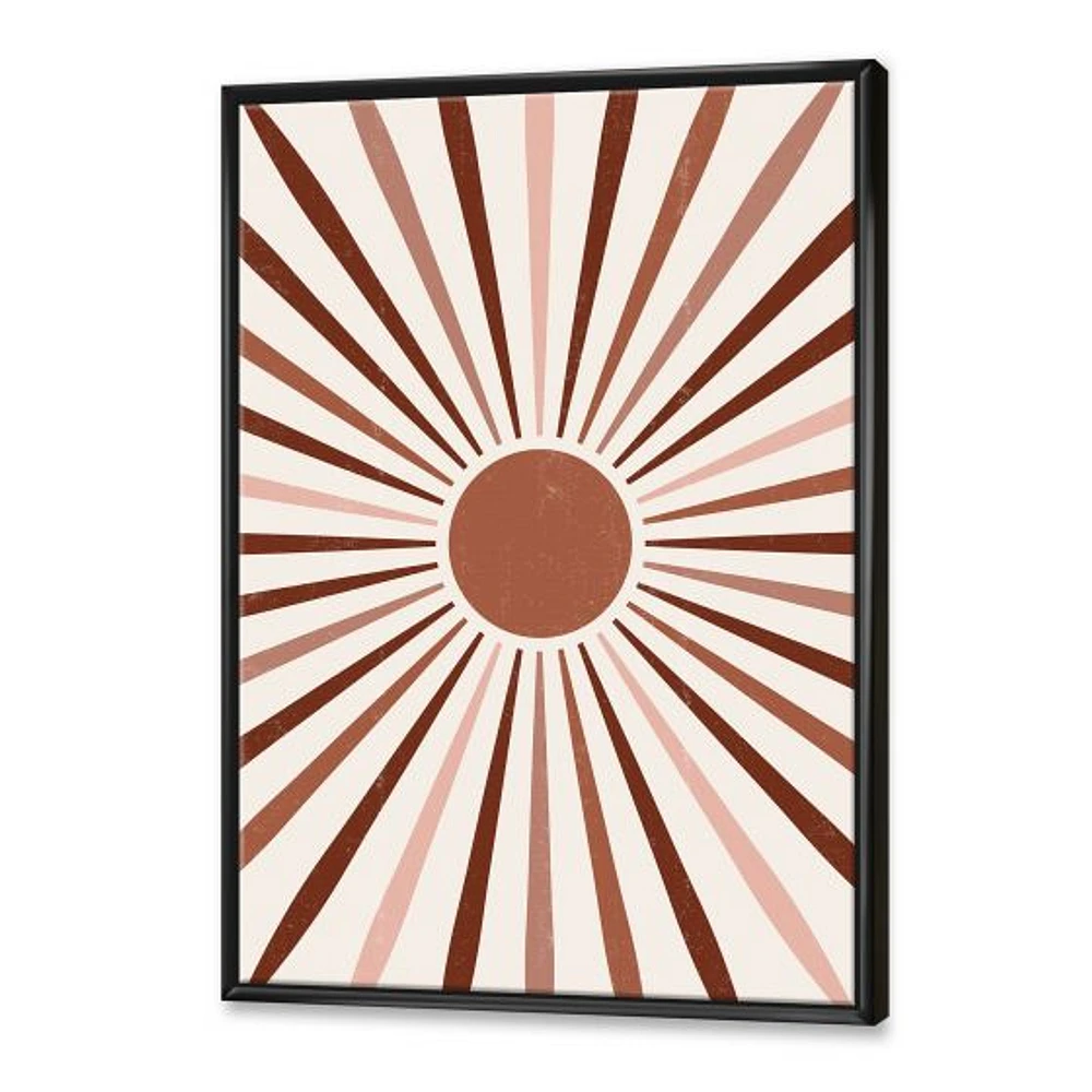 Geometric Radiant Sun  Canvas Wall Art