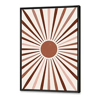 Geometric Radiant Sun  Canvas Wall Art