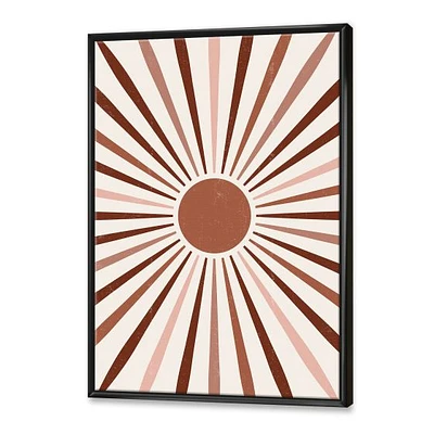 Geometric Radiant Sun  Canvas Wall Art