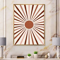 Geometric Radiant Sun  Canvas Wall Art