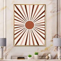 Geometric Radiant Sun  Canvas Wall Art