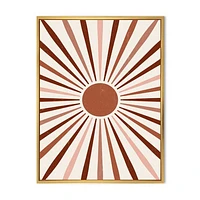 Geometric Radiant Sun  Canvas Wall Art