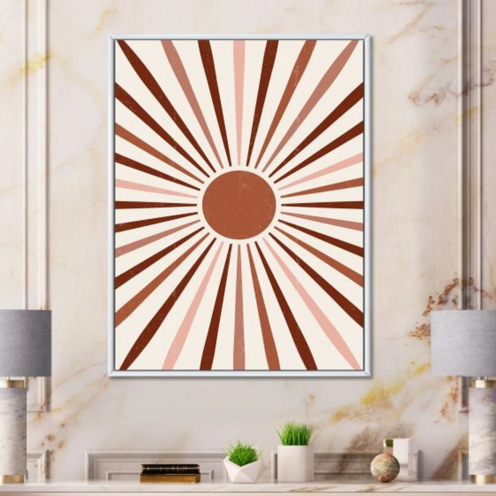 Geometric Radiant Sun  Canvas Wall Art