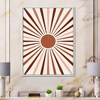 Geometric Radiant Sun  Canvas Wall Art