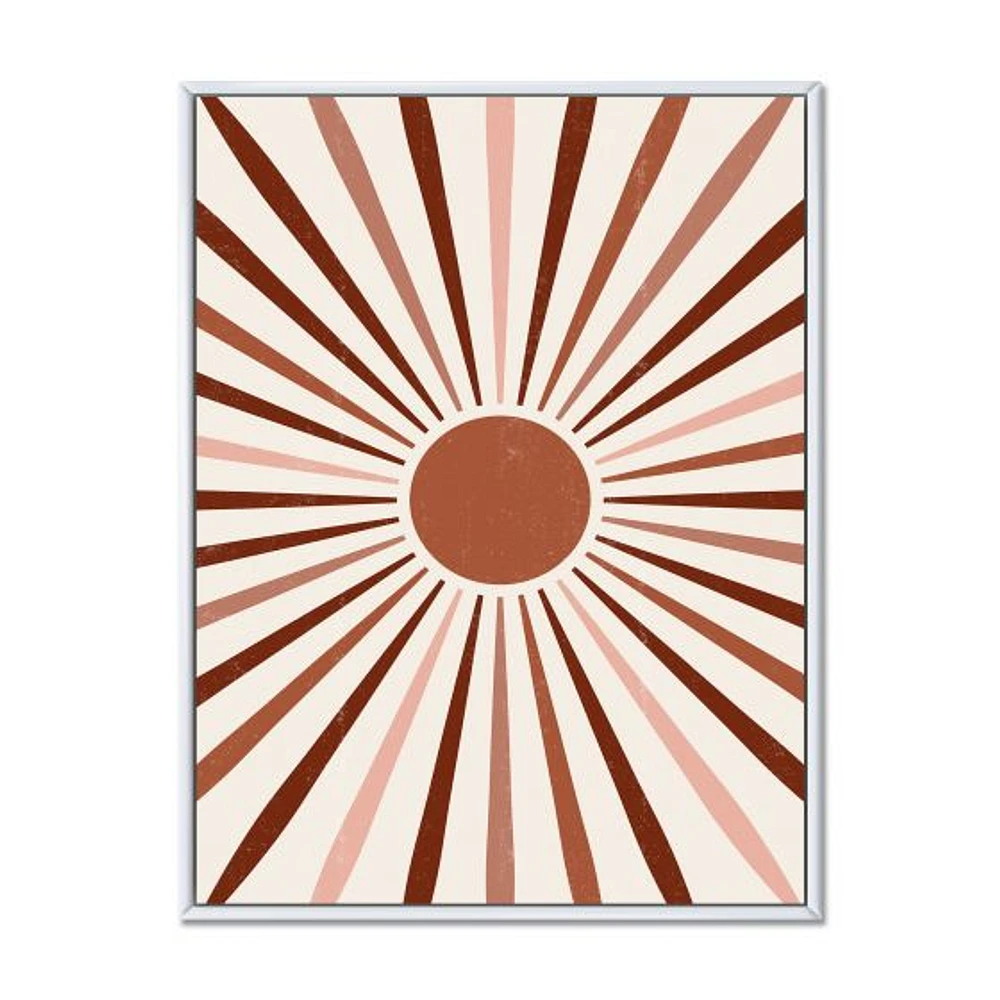 Geometric Radiant Sun  Canvas Wall Art