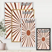 Geometric Radiant Sun  Canvas Wall Art