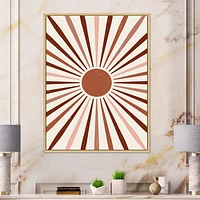 Geometric Radiant Sun  Canvas Wall Art