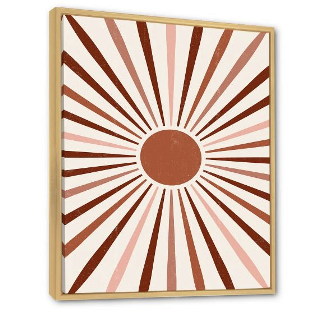 Geometric Radiant Sun  Canvas Wall Art