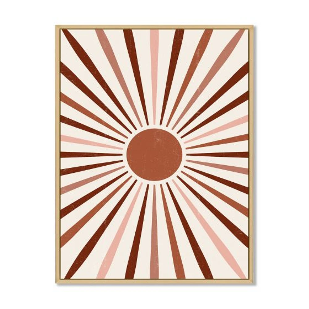 Geometric Radiant Sun  Canvas Wall Art