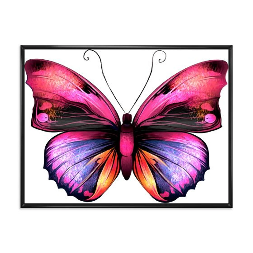 Toile « Bright Pink Butterfly Portrait