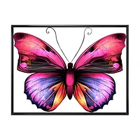 Toile « Bright Pink Butterfly Portrait