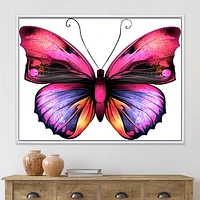 Toile « Bright Pink Butterfly Portrait