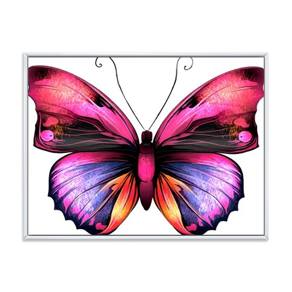 Toile « Bright Pink Butterfly Portrait