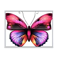 Toile « Bright Pink Butterfly Portrait