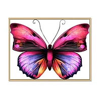 Toile « Bright Pink Butterfly Portrait