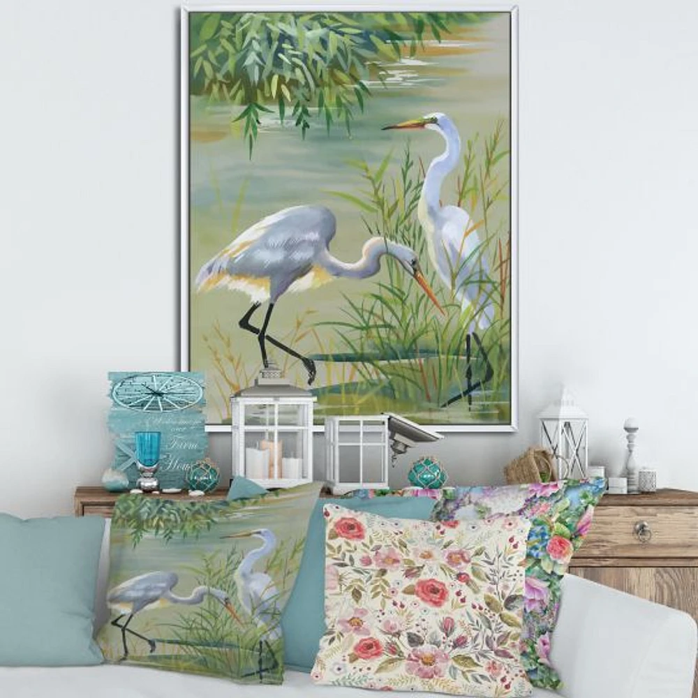 Toile « Heron Birds I »