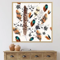 Multicolored Feather Pattern  Wall Art