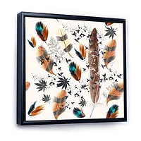 Multicolored Feather Pattern  Wall Art