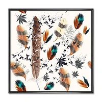 Multicolored Feather Pattern  Wall Art