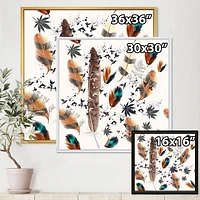 Multicolored Feather Pattern  Wall Art