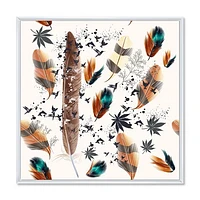 Multicolored Feather Pattern  Wall Art